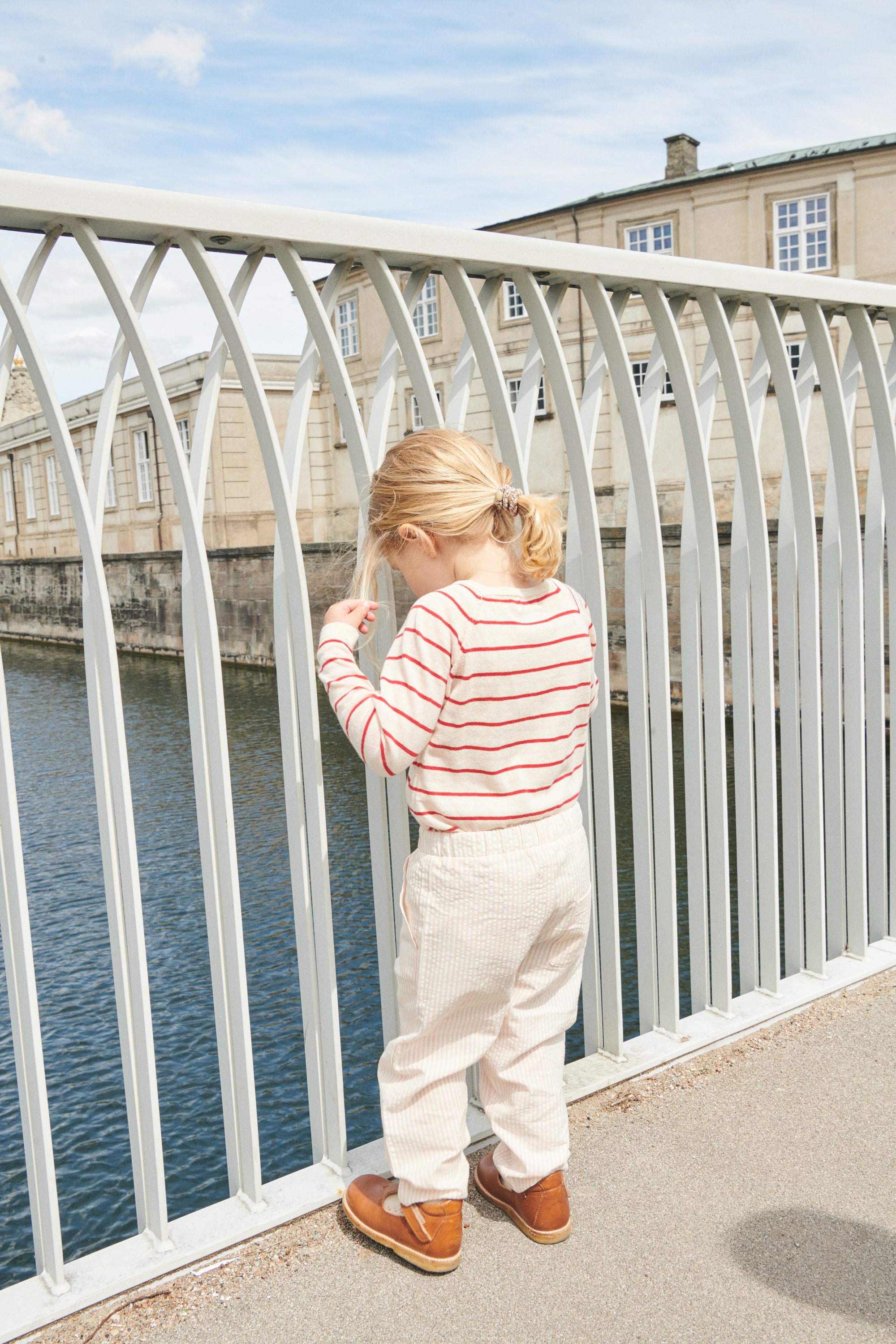 Copenhagen Colors Pants - Dusty Rose/Cream stripe