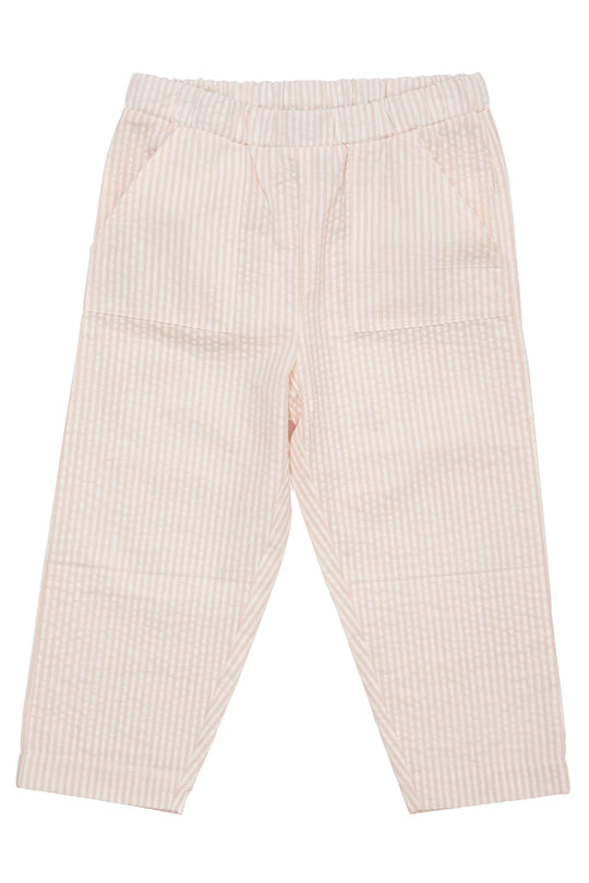 Copenhagen Colors Pants - Dusty Rose/Cream stripe