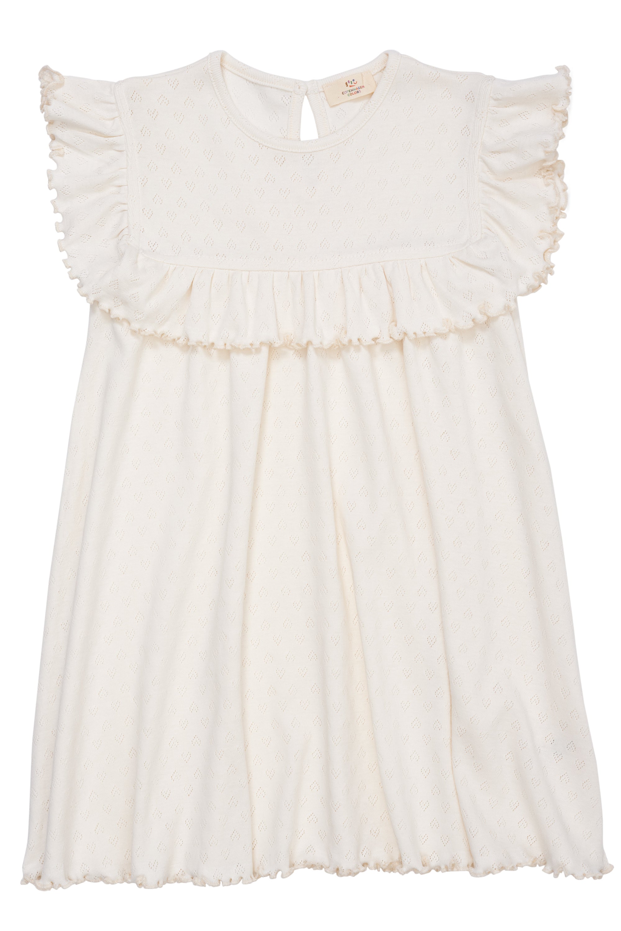 Copenhagen Colors Pointelle Hjerte Kjole - Cream