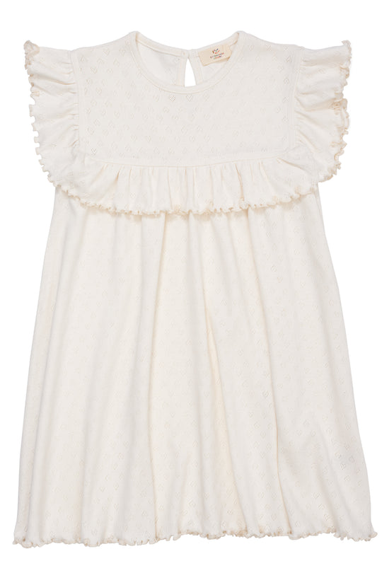 Copenhagen Colors Pointelle Hjerte Kjole - Cream
