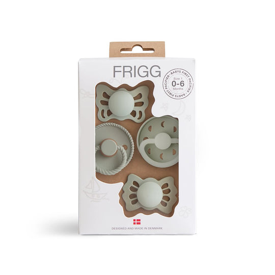 FRIGG Baby's First pacifier 4-pack Moonlight Sailing - Sage