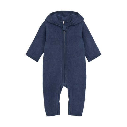 Huttelihut Mushi Baby heldragt m. ører - Navy Melange