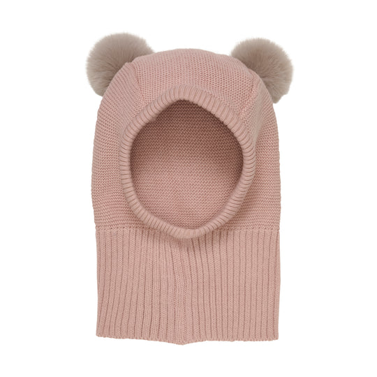 Huttelihut Elefanthue m. PomPom - Mahogany Rose