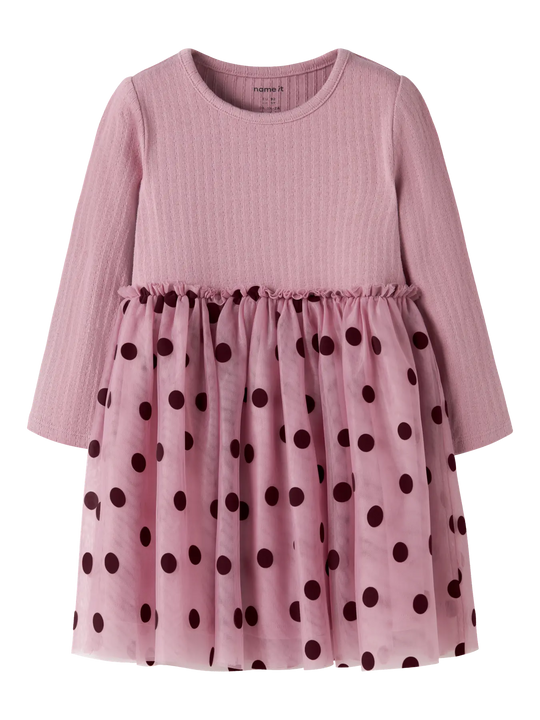 Name It - Nagina LS Tulle Dress - Lilas