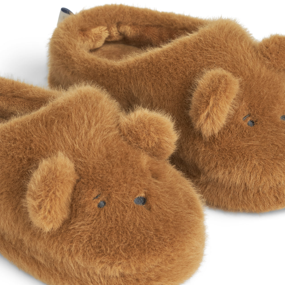 Liewood Aviaja Bjørne Slippers - Golden Caramel