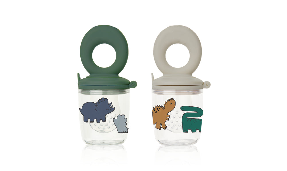 Liewood Miranda Food Feeder - 2 stk - Dinosaurs / Mist