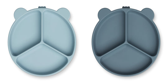 Liewood Stacy ruminddelt tallerken - Sea Blue