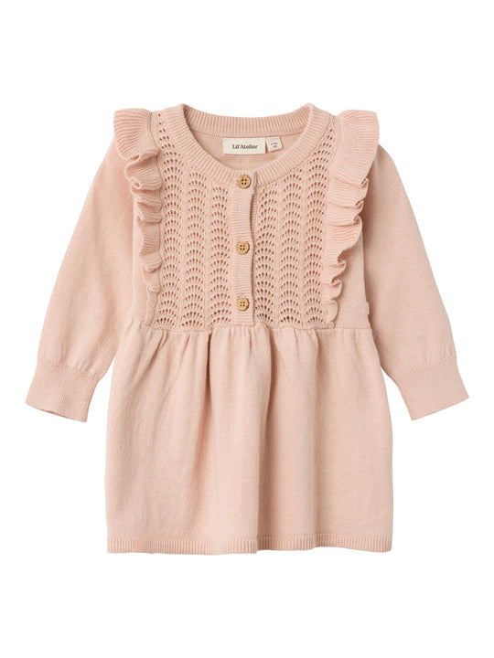 Lil Atelier Lara Knit Dress - Rose Dust