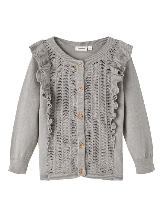Lil Atelier Lara Knit Cardigan - Wet Weather
