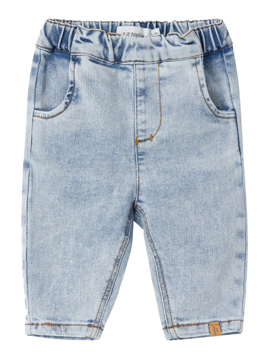Lil Atelier Ben Tapered Jeans - Light Blue Denim