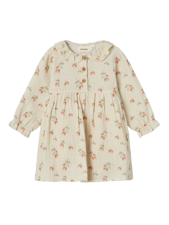 Lil Atelier Biba Body Kjole - Turtledove/Strawberry