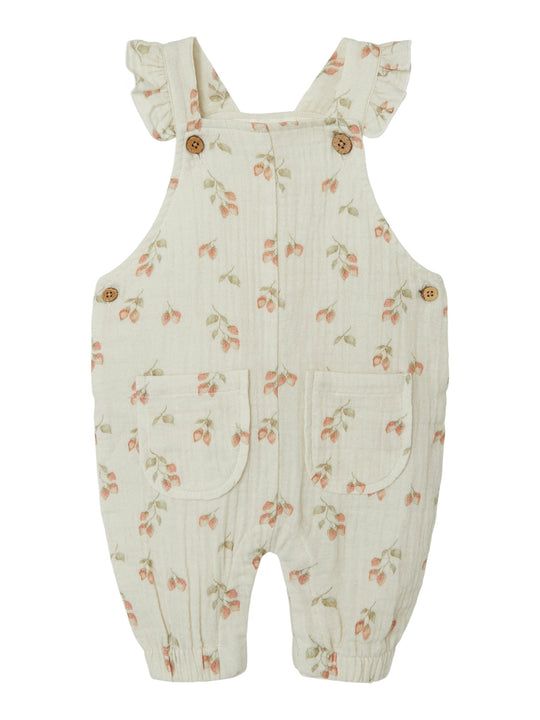 Lil Atelier Biba Loose Overall - Turtledeove/Strawberry