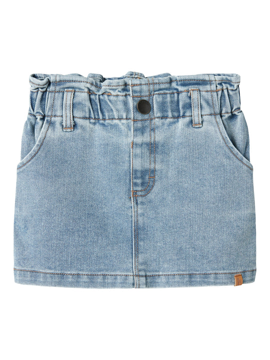 Lil Atelier Darlee Denim Skirt -  Medium Blue Denim