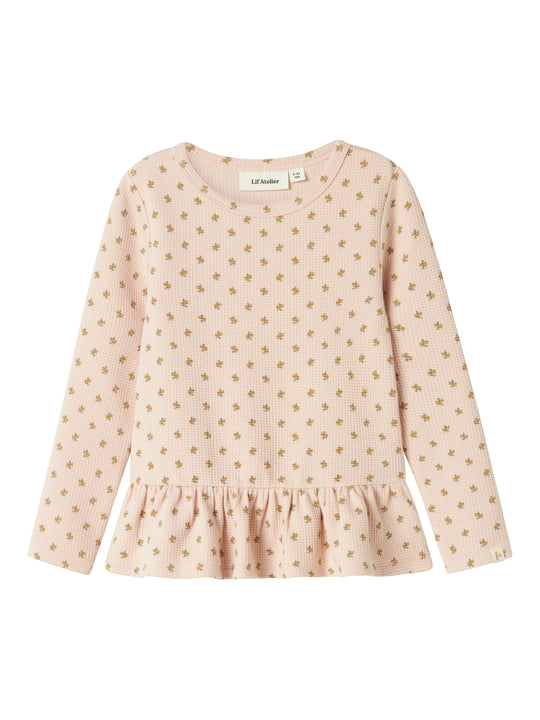 Lil Atelier Desma Slim Top - Peach Whip