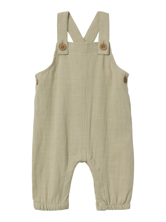 Lil Atelier Dolie Fin Loose Overall - Moss Grey