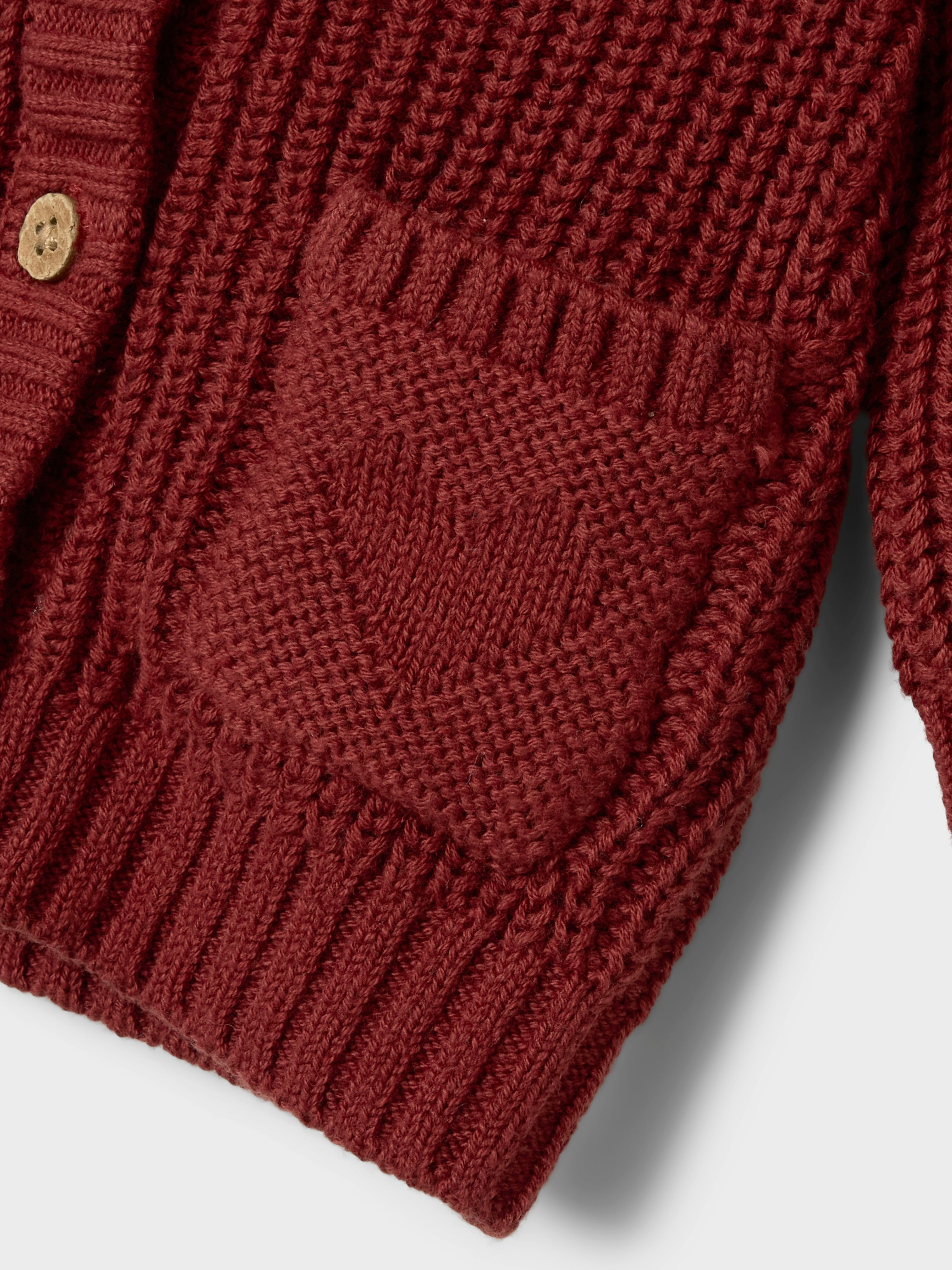 Lil Atelier Emlen Lis Knit Cardigan - Spiced Apple