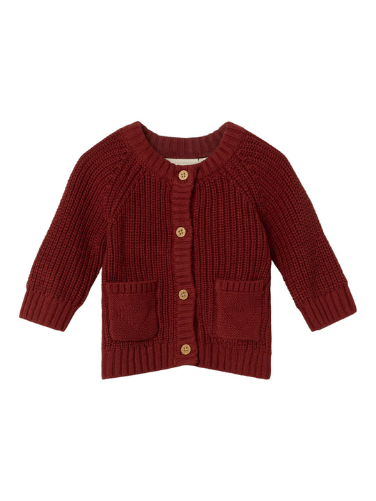 Lil Atelier Emlen Lis Knit Cardigan - Spiced Apple