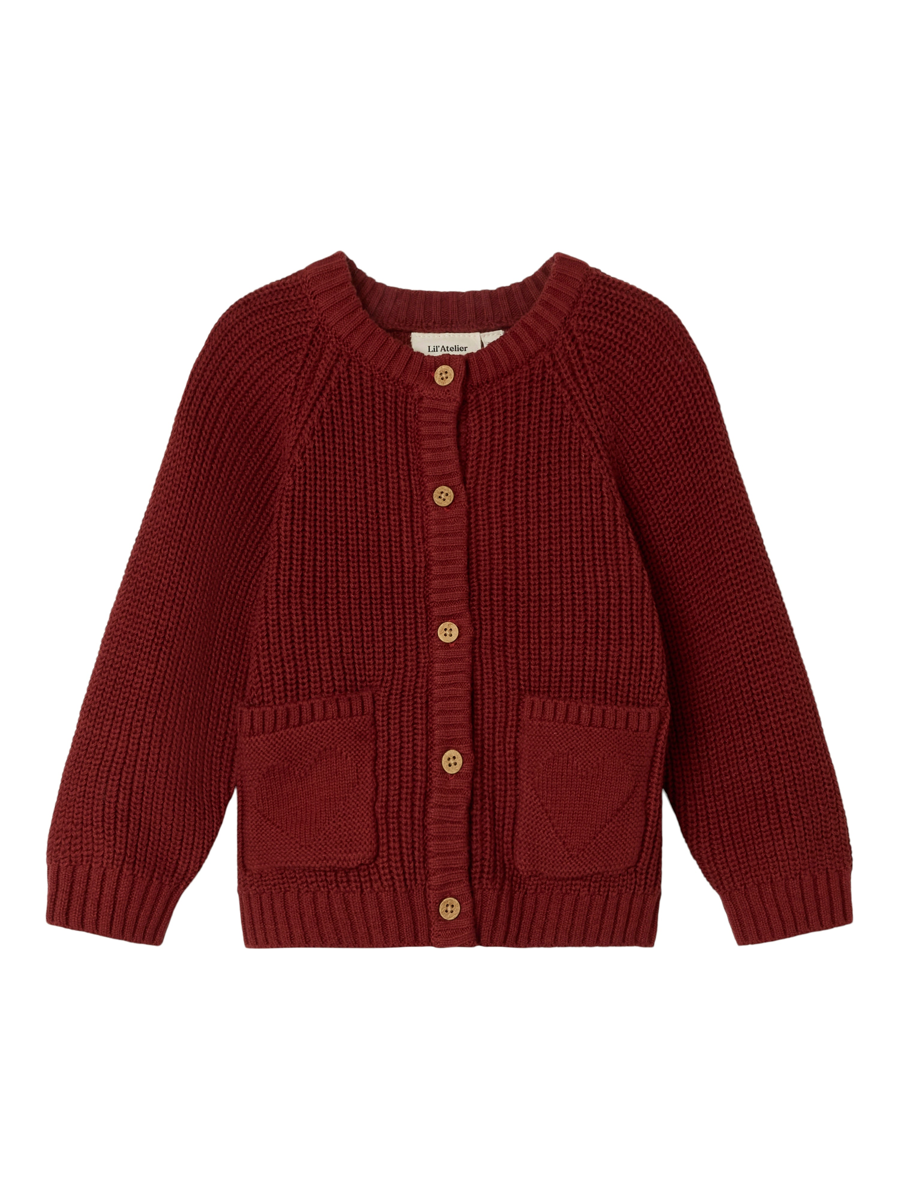 Lil Atelier Emlen Lis Knit Cardigan - Spiced Apple