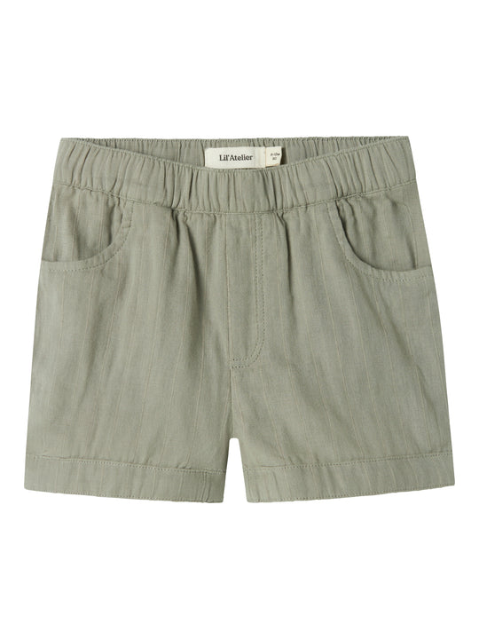 Lil Atelier Felix Loose Shorts - Forest Fog