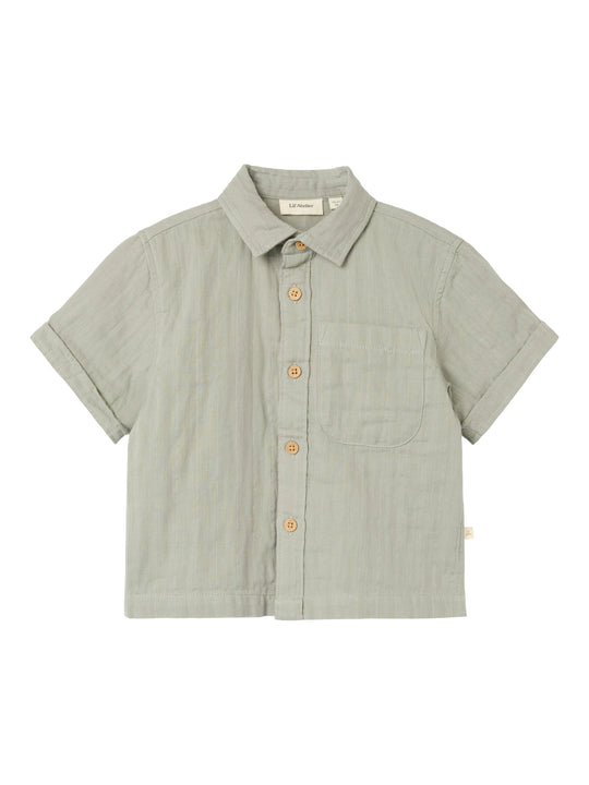 Lil Atelier Felix Loose Shirt - Forest Fog