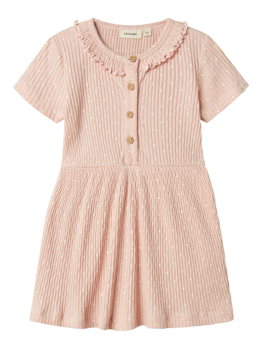Lil Atelier Fiducia Dress med Hjerter - Peach Whip