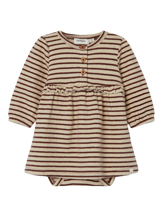 Lil Atelier Fodo Body Kjole - Rum Raisin