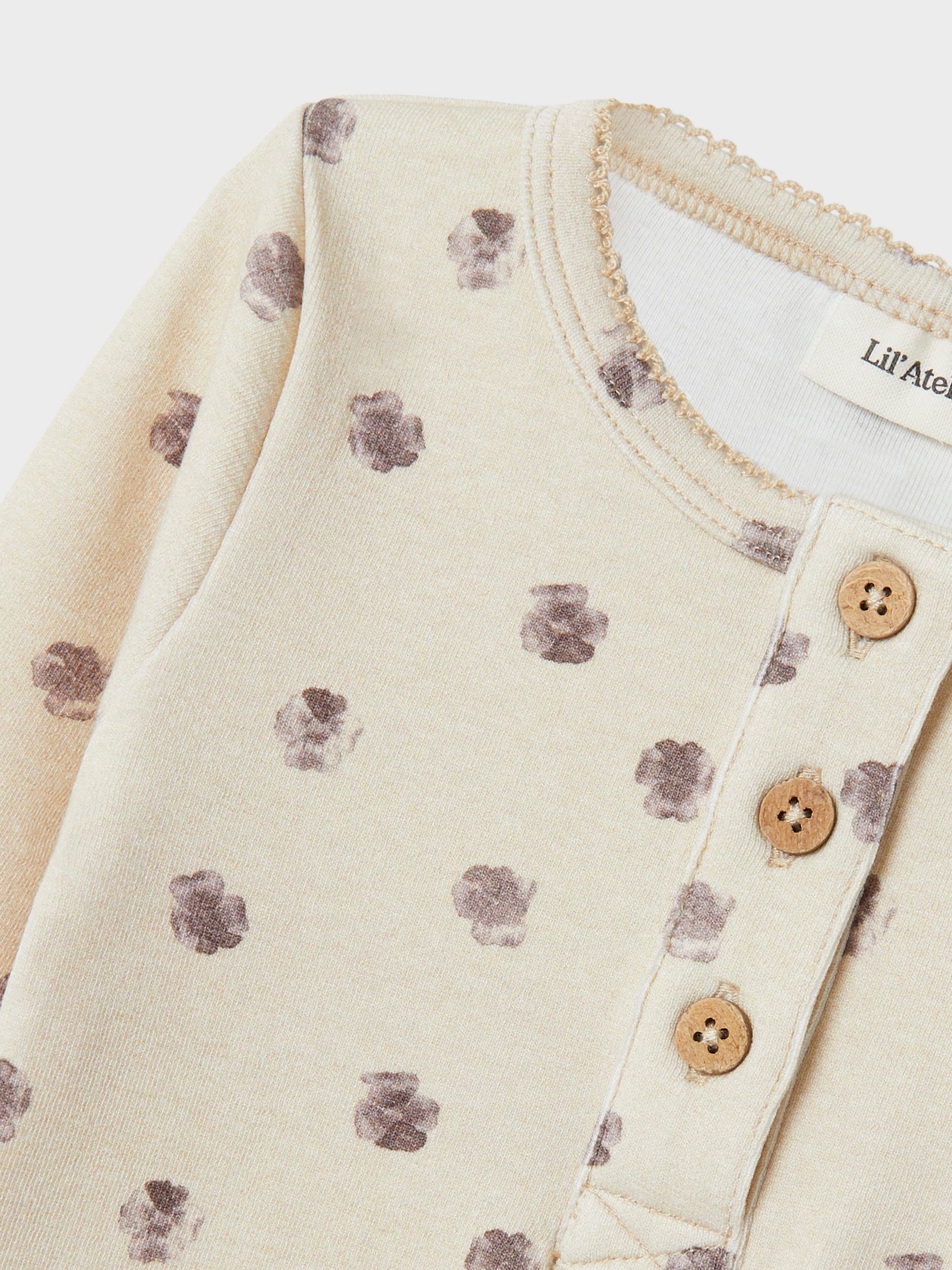 Lil Atelier Gaya Slim Top - Fog Flower