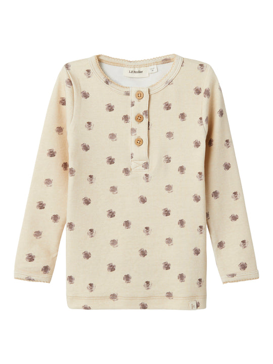 Lil Atelier Gaya Slim Top - Fog Flower