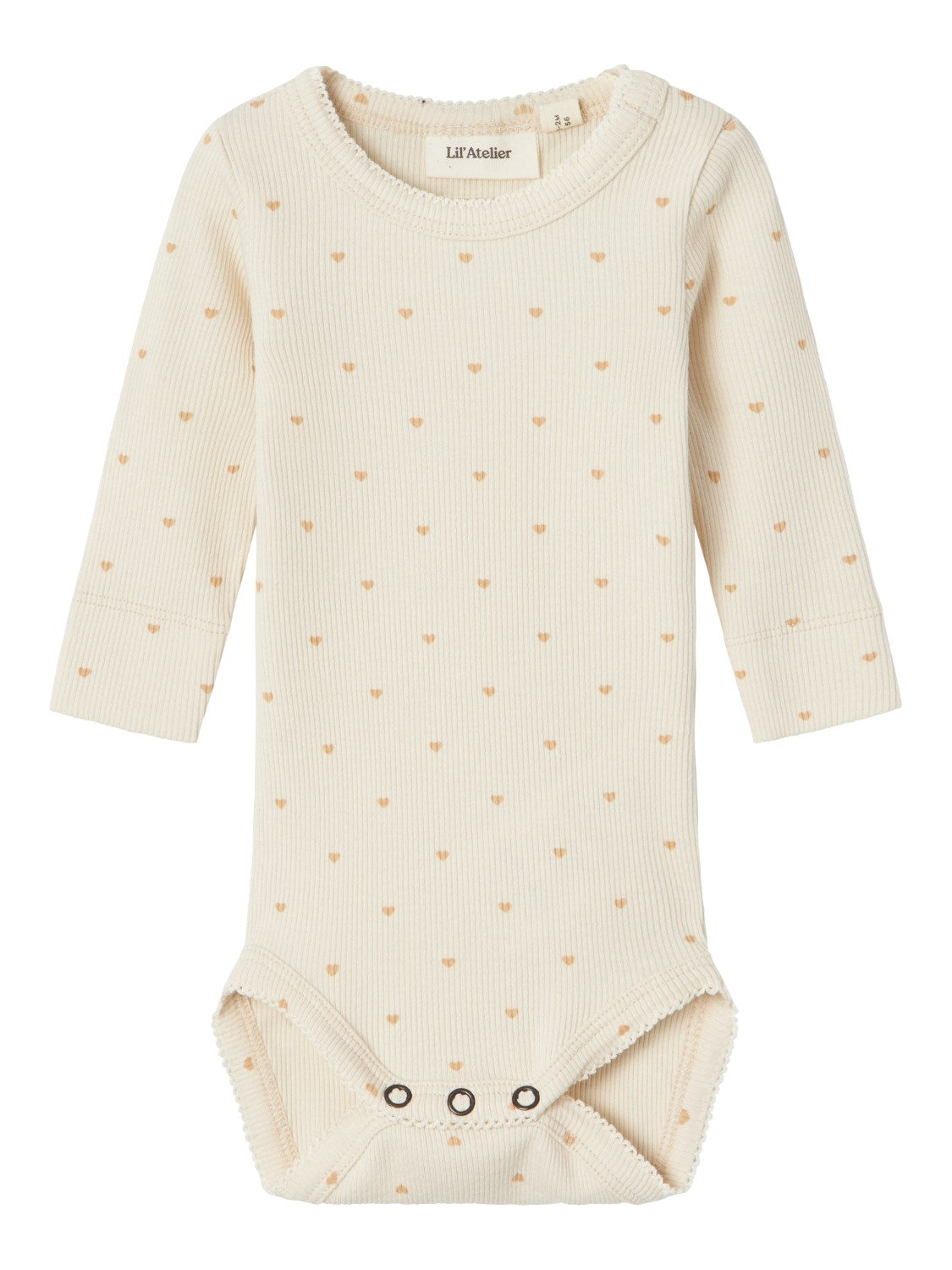 Lil Atelier Gago Slim Body med hjerter - Turtledove