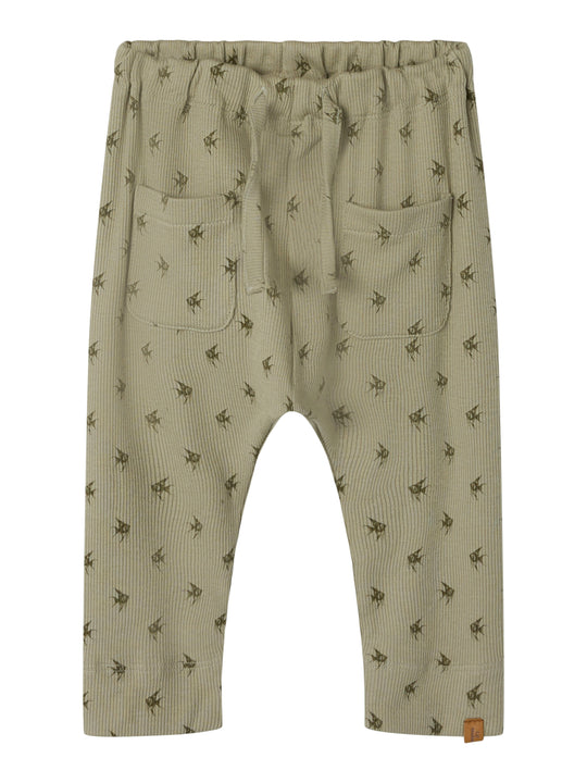 Lil Atelier Gago Kem Loose Pants - Moss Gray