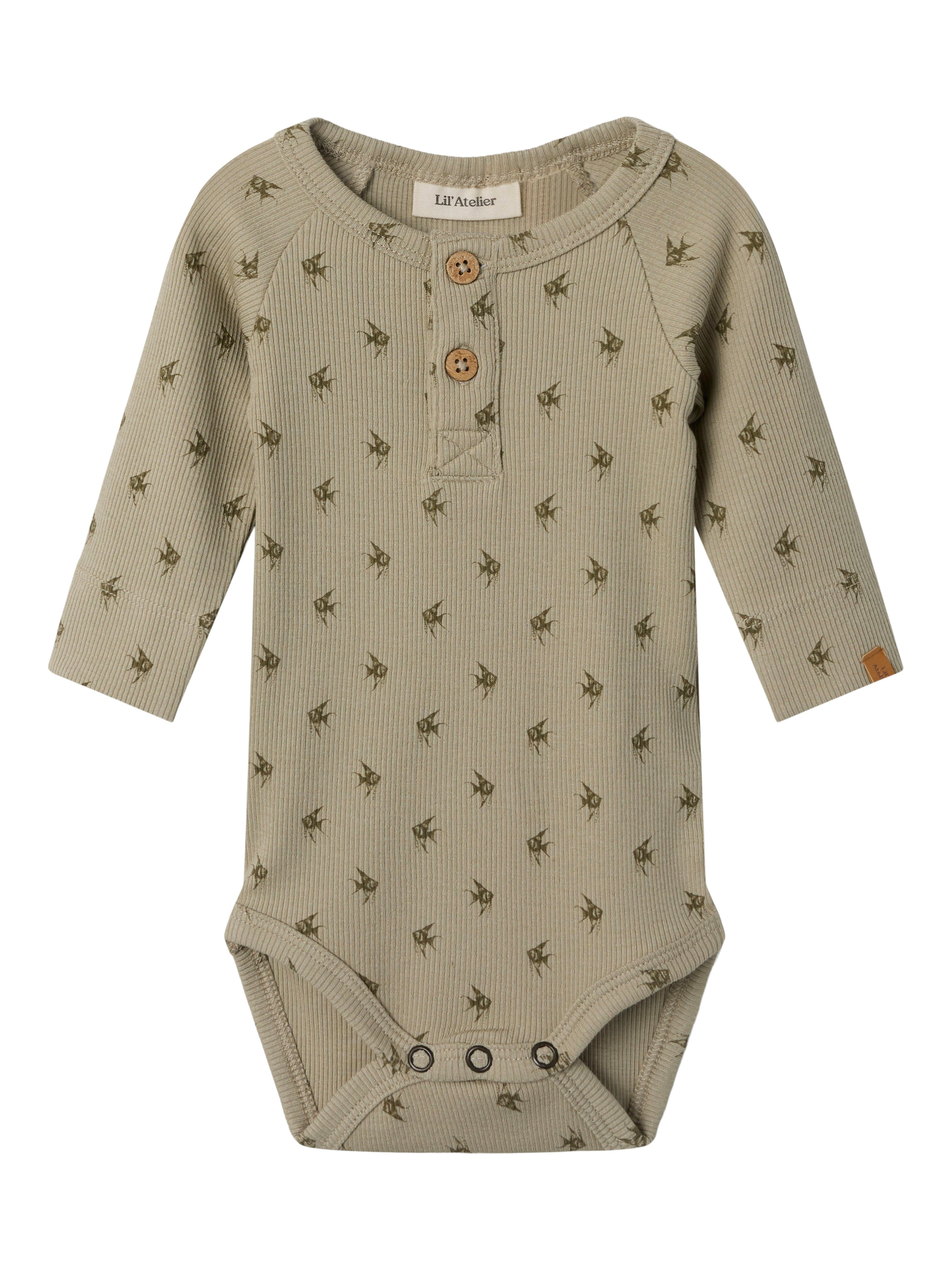 Lil Atelier Gago Kip Slim body - Moss Gray