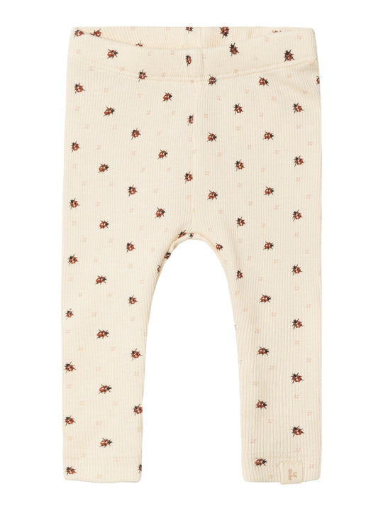 Lil Atelier Gago Kye Slim Leggings med Mariehøne - Whitecap Gray