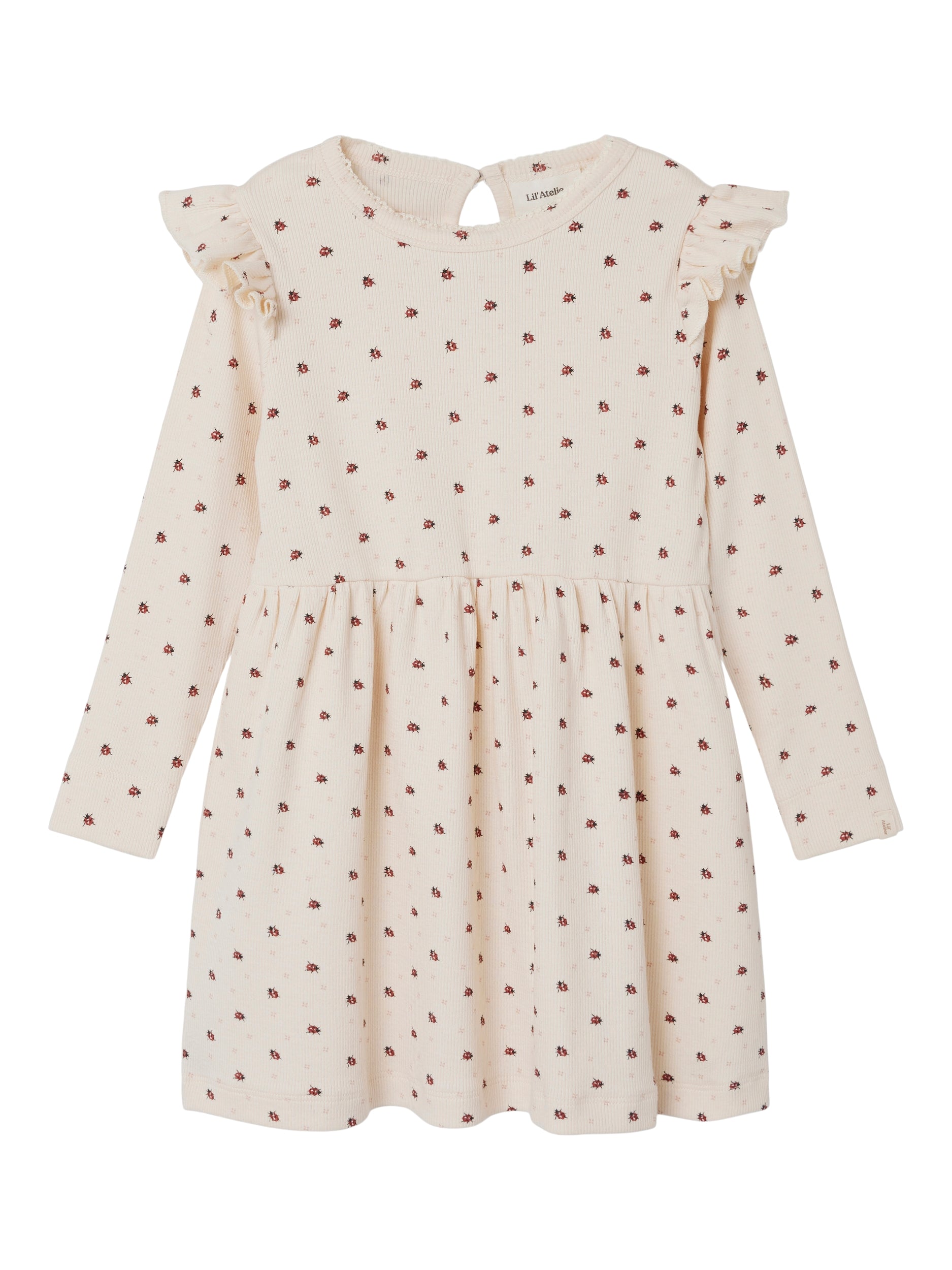 Lil Atelier Gago Kee Dress med mariehøne - Whitecap Gray