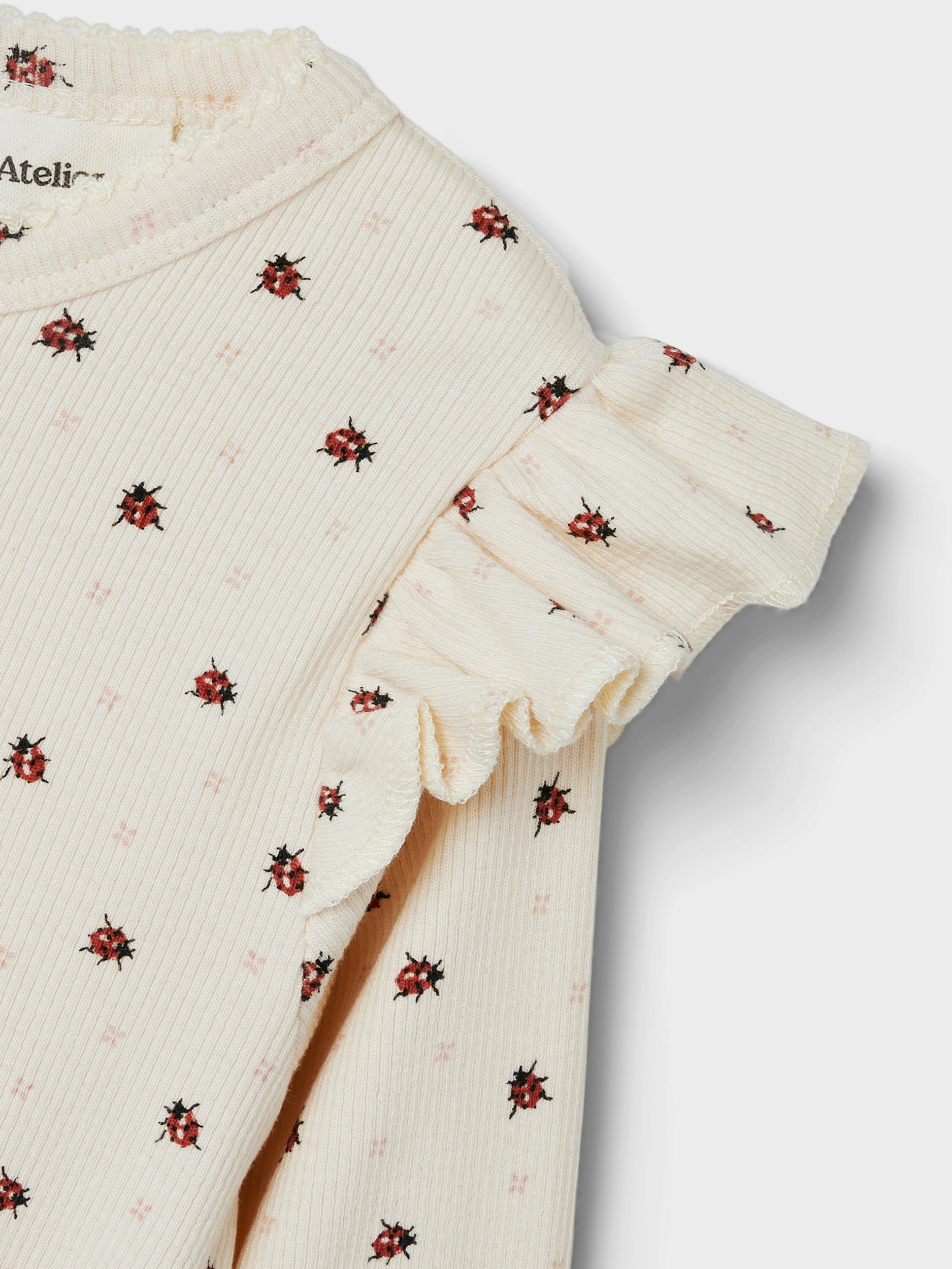 Lil Atelier Gago Kee Dress med mariehøne - Whitecap Gray