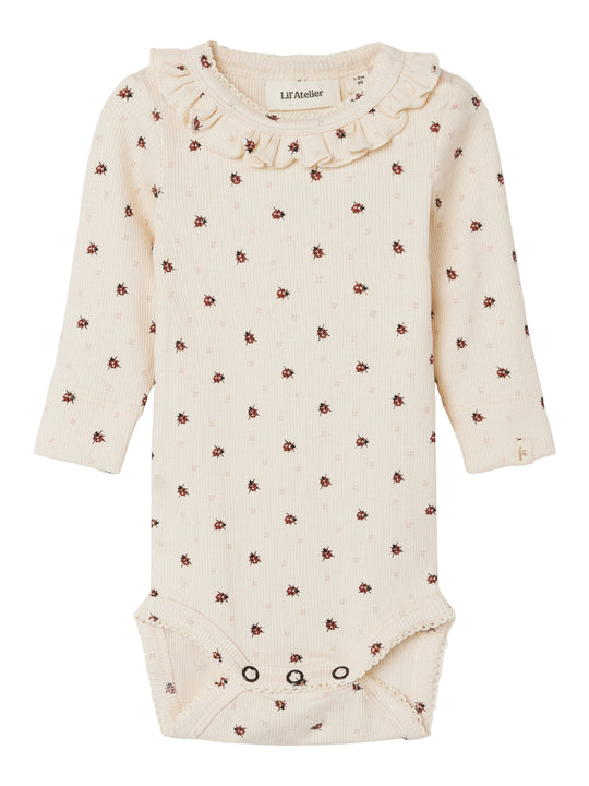 Lil Atelier Gago Kia Slim Body med Mariehøne - Whitecap Gray