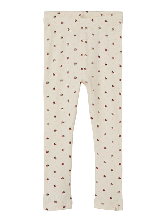 Lil Atelier Gago Kye Slim Leggings med Mariehøne - Whitecap Gray