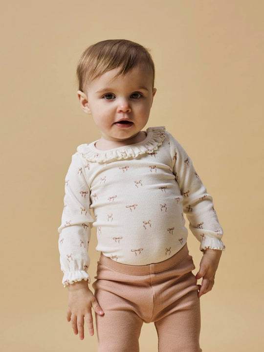 Lil Atelier Gavo Ema Body med Sløjfer - Coconut Milk