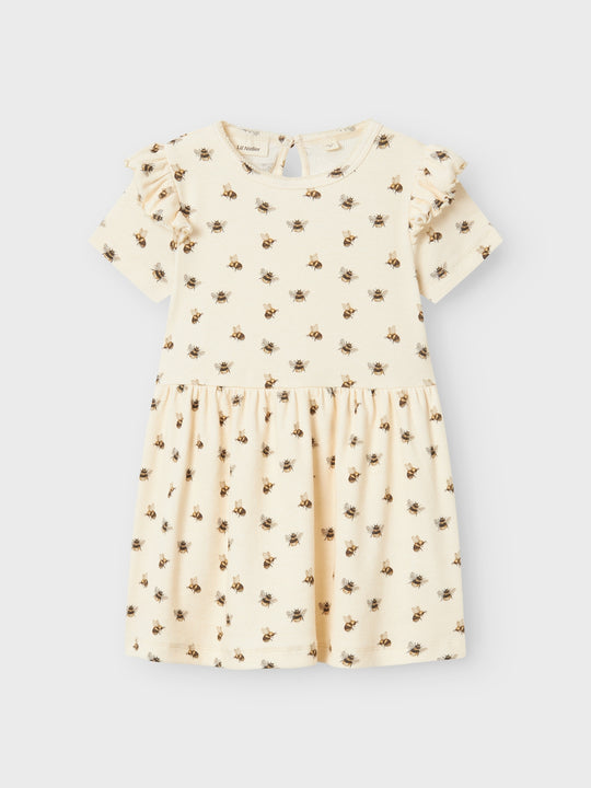 Lil Atelier Gavo Kef Dress med Humlebi- Turtledove