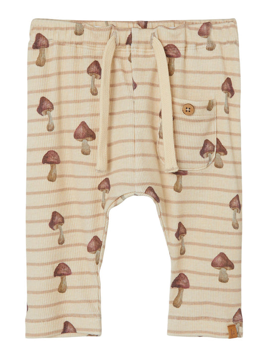 Lil Atelier Geo Loose Pant - Wood Ash