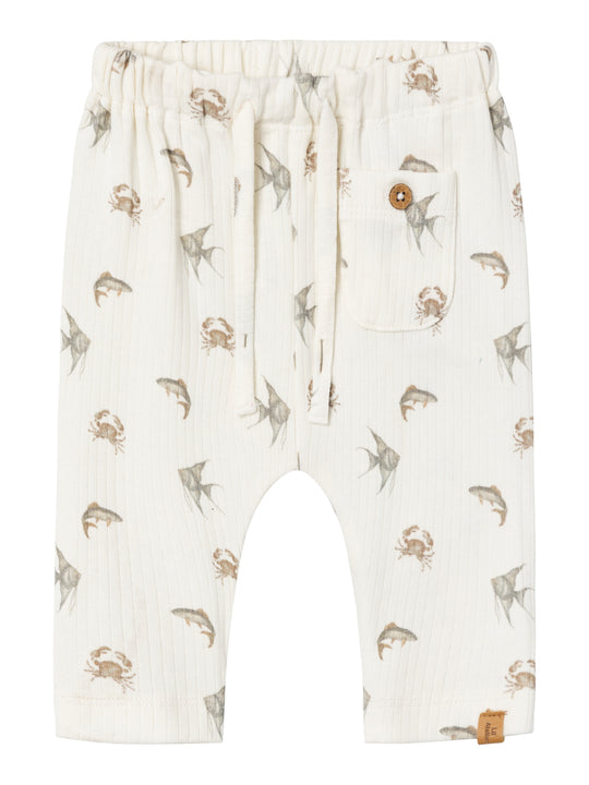 Lil Atelier Gio Loose Pant - Coconut Milk Crab