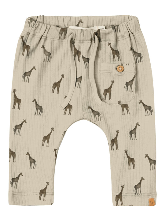 Lil Atelier Geo Loose Pant - Fog Giraffe