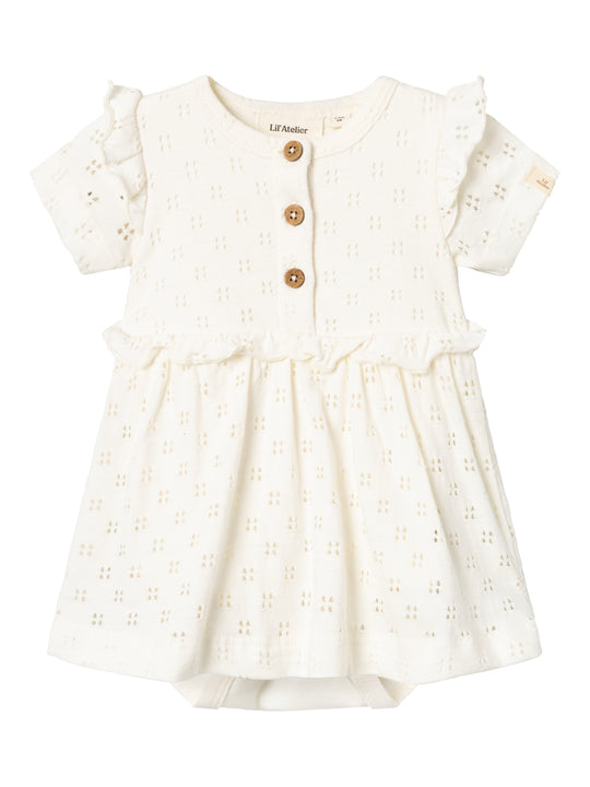 Lil Atelier Himaja Body Dress - Coconut Milk