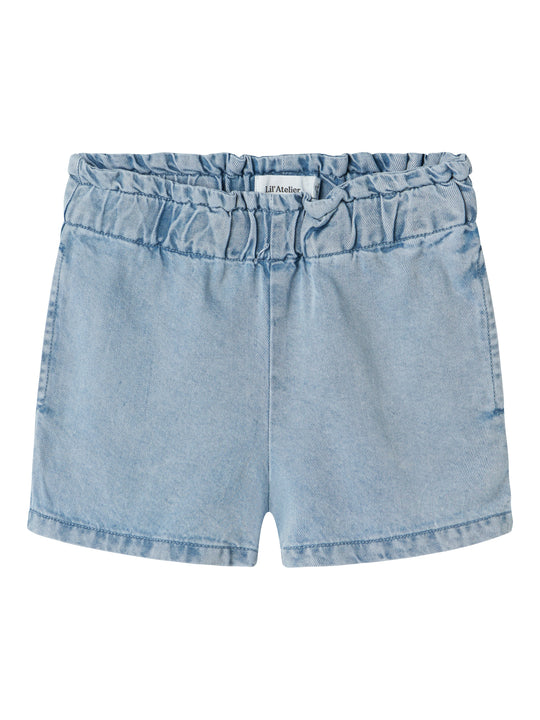 Lil Atelier Holly Loose Denim Shorts - Medium Blue Denim