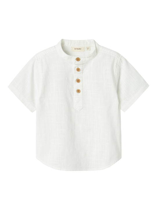 Lil Atelier Hugo Loose Shirt - Coconut Milk