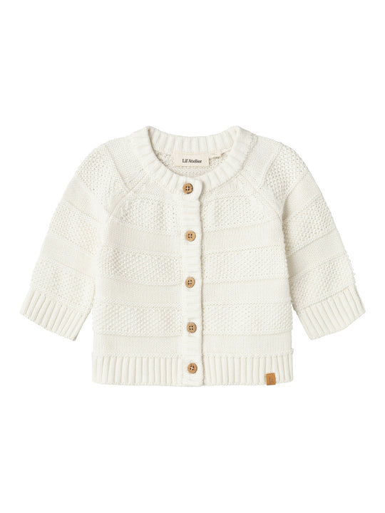 Lil Atelier Larson Knit Cardigan - Coconut Milk
