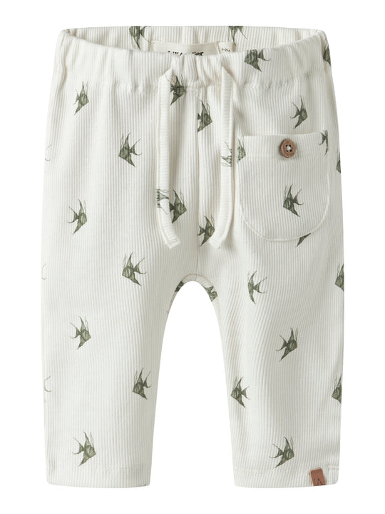 Lil Atelier Lavo Eko Loose Pants - Coconut Milk/Fish