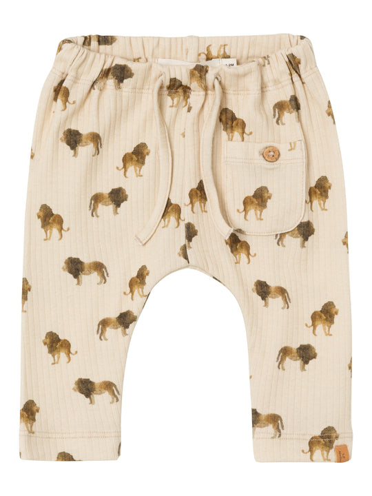 Lil Atelier Geo Loose Pant - Fog Leon