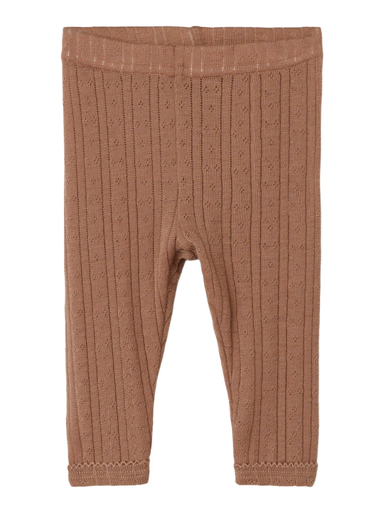 Lil Atelier Naima Wool Leggings - Beaver Fur