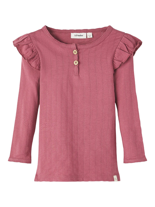 Lil Atelier Nala Slim Top  - Dry Rose