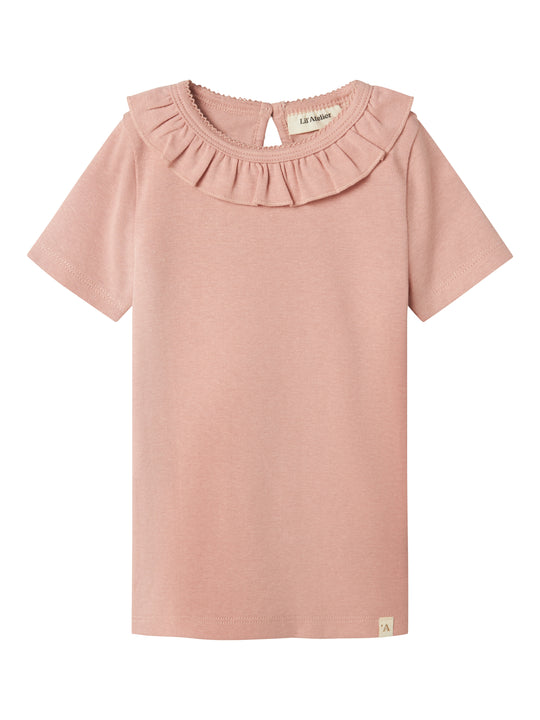 Lil Atelier Lalo Tan Slim Top - Misty Rose